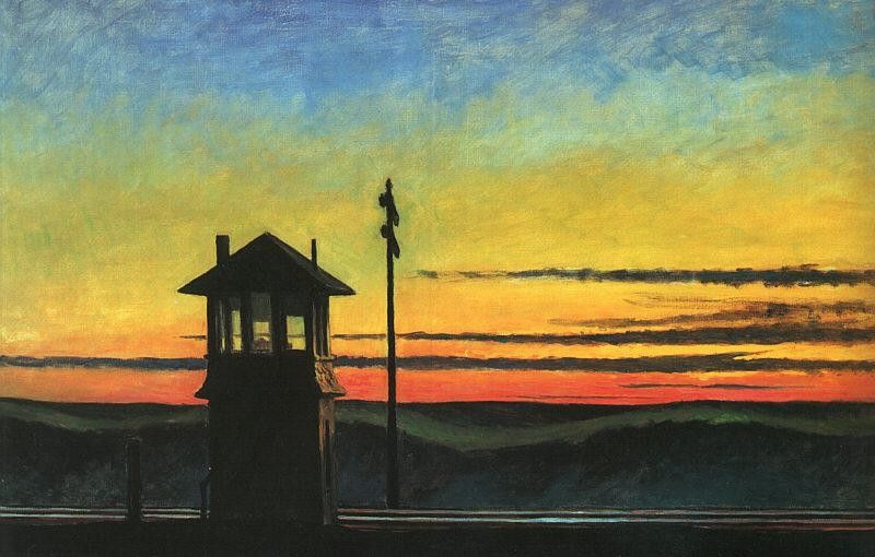 Edward Hopper Railroad Sunset